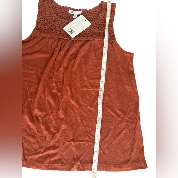 DR2 Orange Smocked Sleeveless Tank Top - Picture 6 of 6
